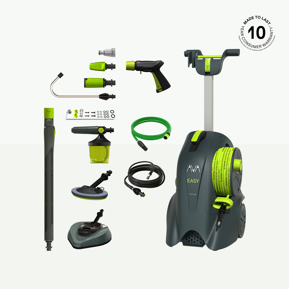 AVA Easy Pressure Washer Super Bundle Render 10 Year Warranty